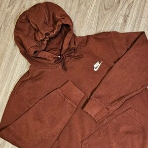 Vintage Nike Burgundy Pullover Hoodie Sweatshirt Men's Size Large
